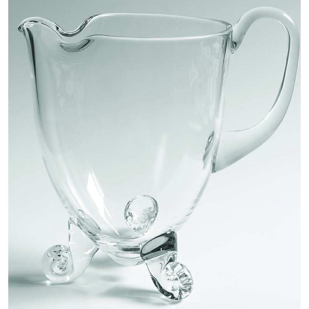 CRYSTAL CLEAR INDUSTRIES Kimberly ( 3 Footed) Pitcher / Pristine
